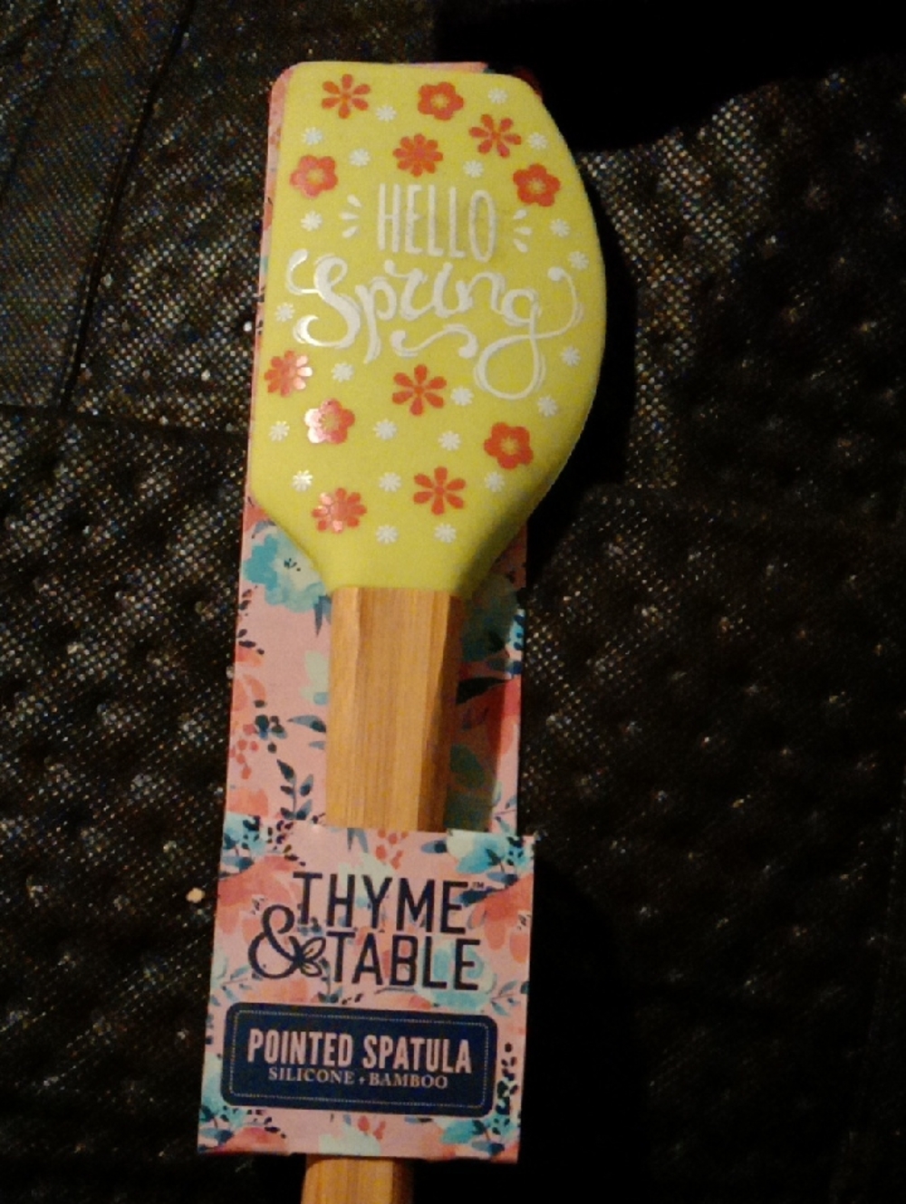 Thyme & Table Yellow Silicone Pointed Spatula